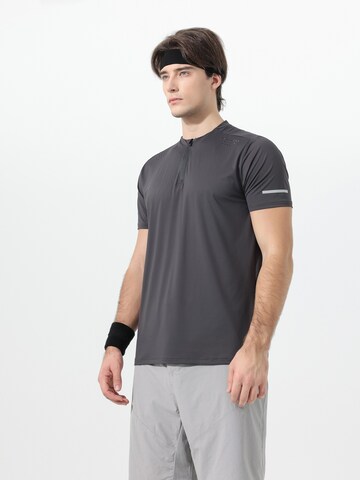 YOUTHUP Funktionsshirt 'Nachtblick'‌‌‌‌‌‌‌‌ in Grau: Vorderseite