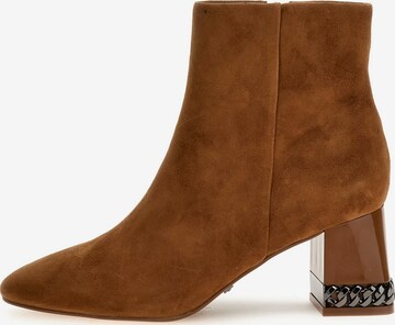 GUESS Ankle Boots 'Fiddle' in Brown: front