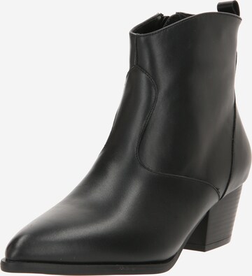 GUESS Cowboy Boots in Black: front