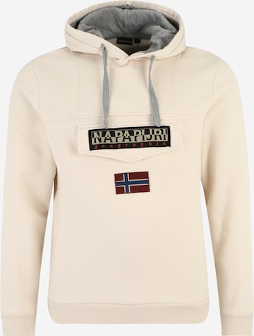 NAPAPIJRI Sweatshirt 'Burgee Wint 2' in Beige: voorkant