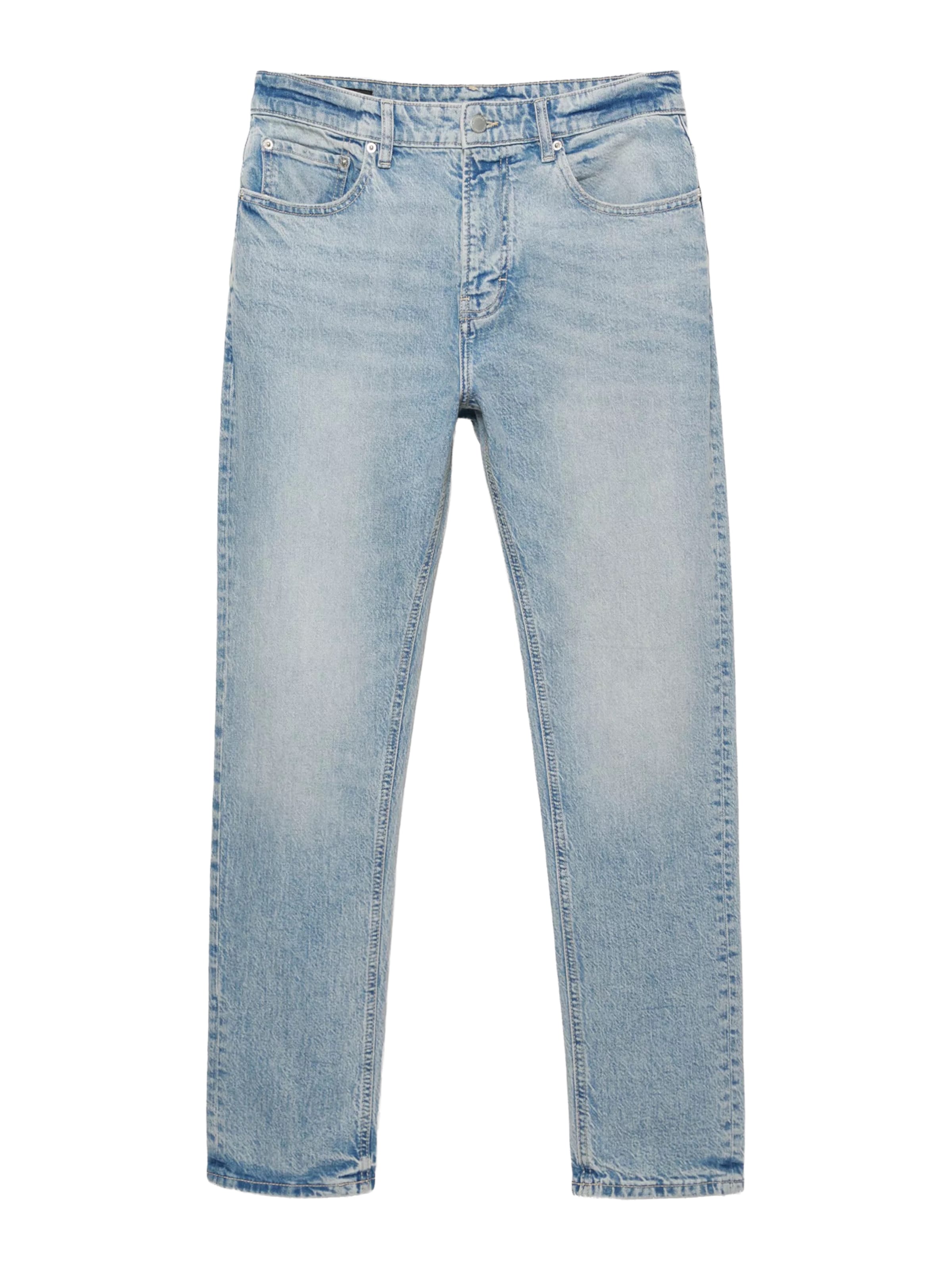 Regular Jeans de la Pull&Bear pe albastru: față