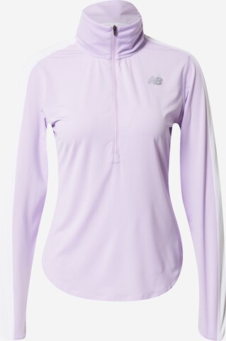 new balance - Camisa funcionais 'Accelerate' em roxo: frente