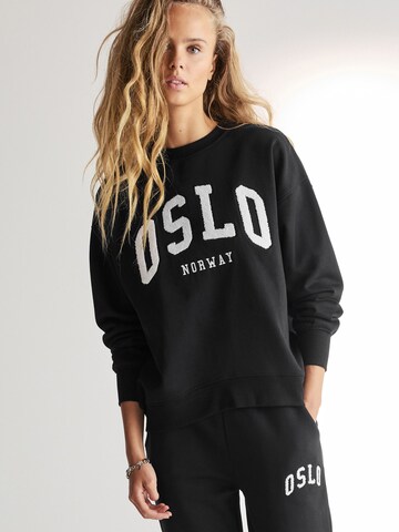 Next Sweatshirt 'Copenhagen City' in Schwarz: Vorderseite