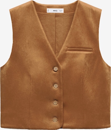 MANGO Kostymväst i brun: framsida