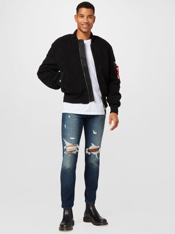 juoda ALPHA INDUSTRIES Demisezoninė striukė