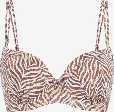 LingaDore Hauts de bikini en marron / blanc, Vue avec produit