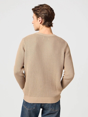 WRANGLER Sweter 'CREWNECK TIMBERWOLF' w kolorze beżowy