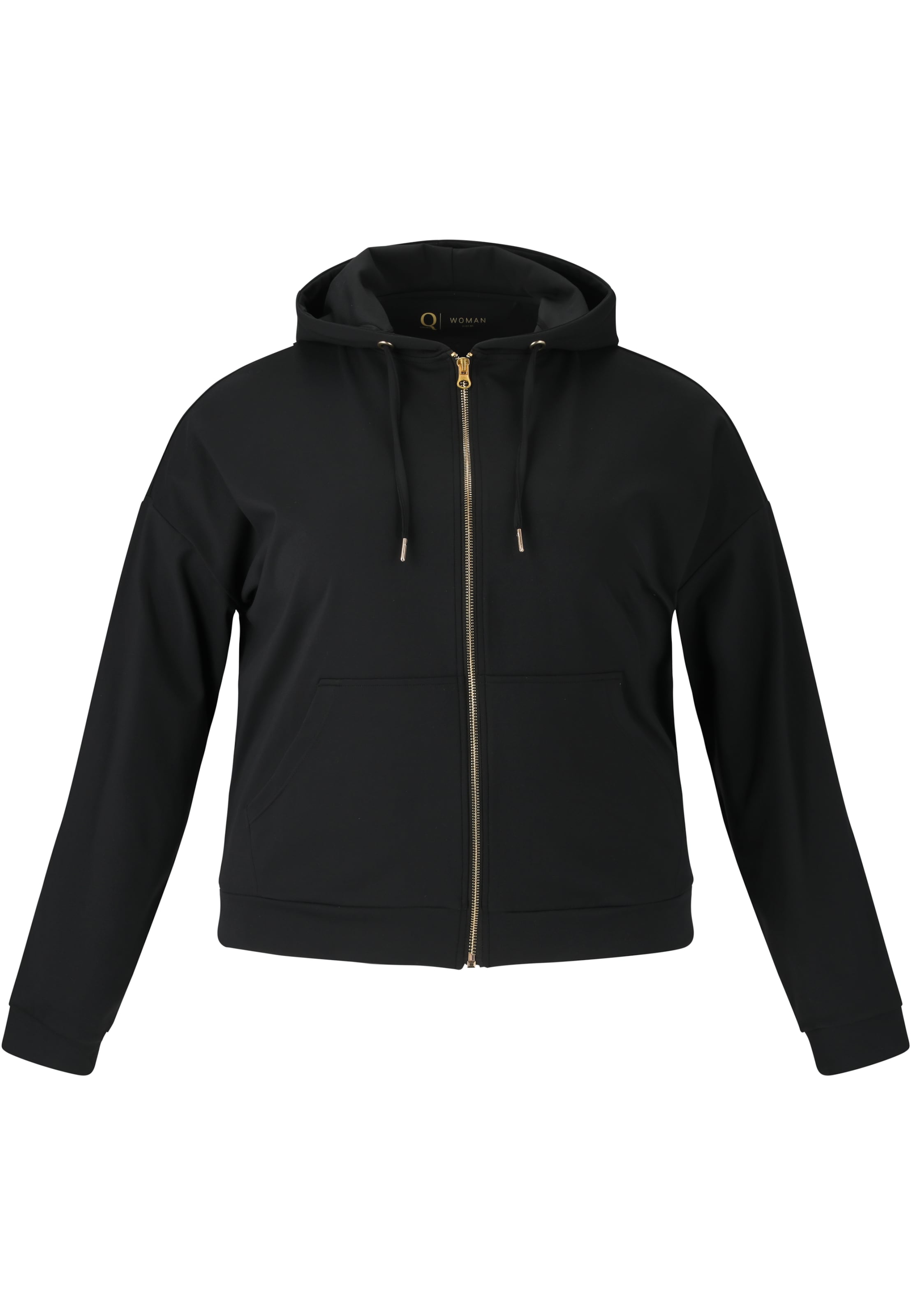 Q by Endurance Sportief sweatvest 'Tianna' in Zwart: voorkant