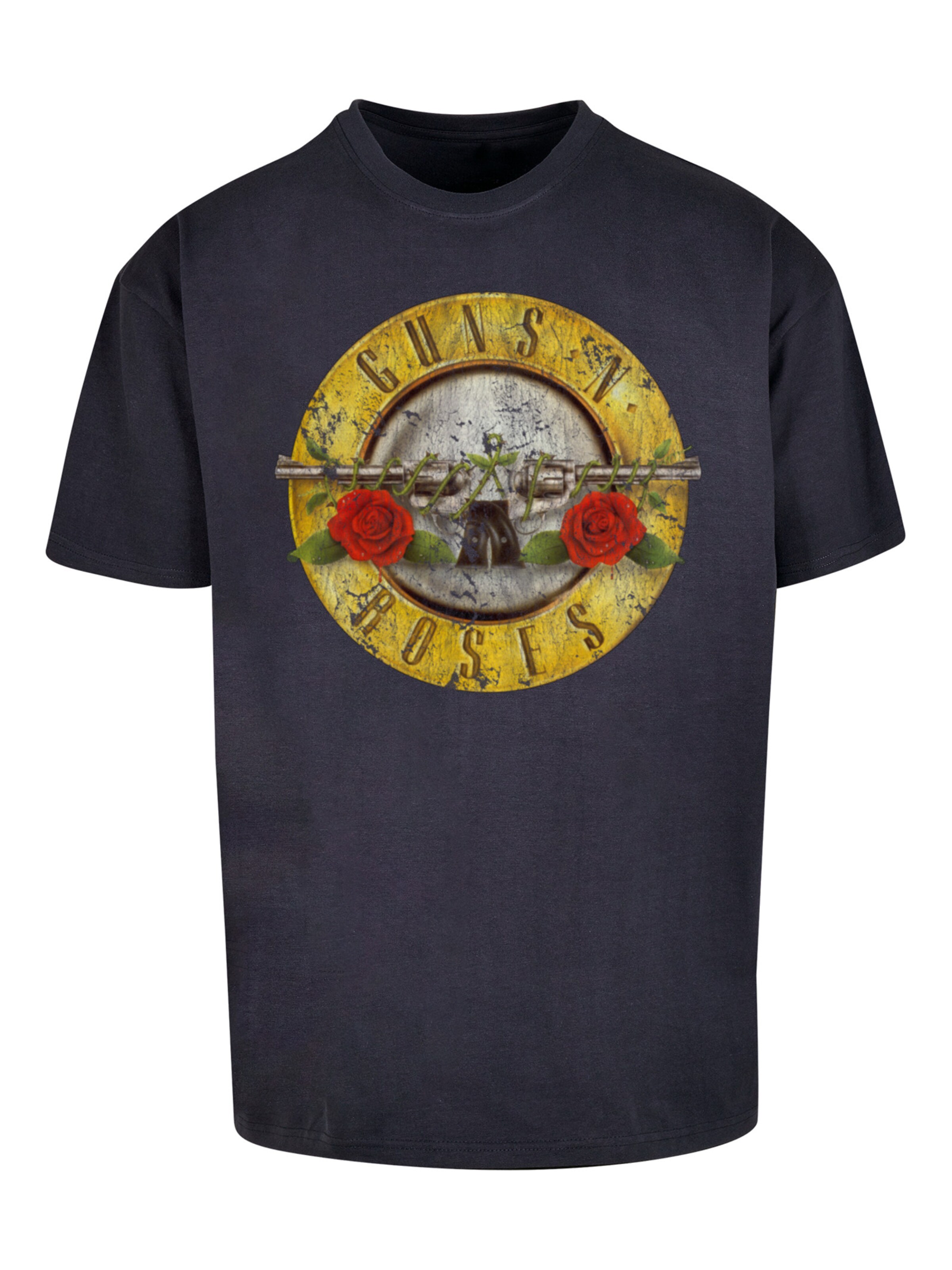 F4NT4STIC Shirt 'Guns 'n' Roses ' in Blue: front