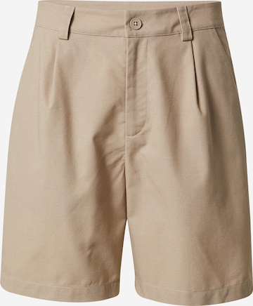 DAN FOX APPAREL Regular Pleat-front trousers 'Oskar' in Beige: front