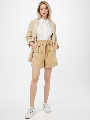 BRUUNS BAZAAR Loose fit Pleat-front trousers in Beige