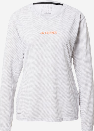 ADIDAS TERREX Sporta krekls 'Trail', krāsa - raibi pelēks / oranžs / balts, Preces skats