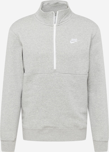 Nike Sportswear Sweat-shirt en gris clair / blanc, Vue avec produit