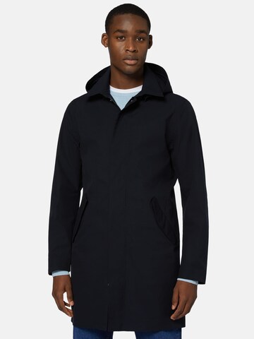 Boggi Milano Between-Seasons Coat in Blue: front