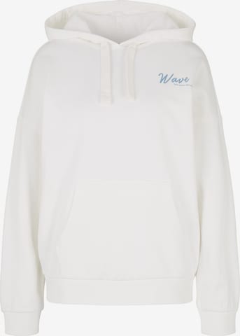 Sweat-shirt TOM TAILOR DENIM en blanc : devant