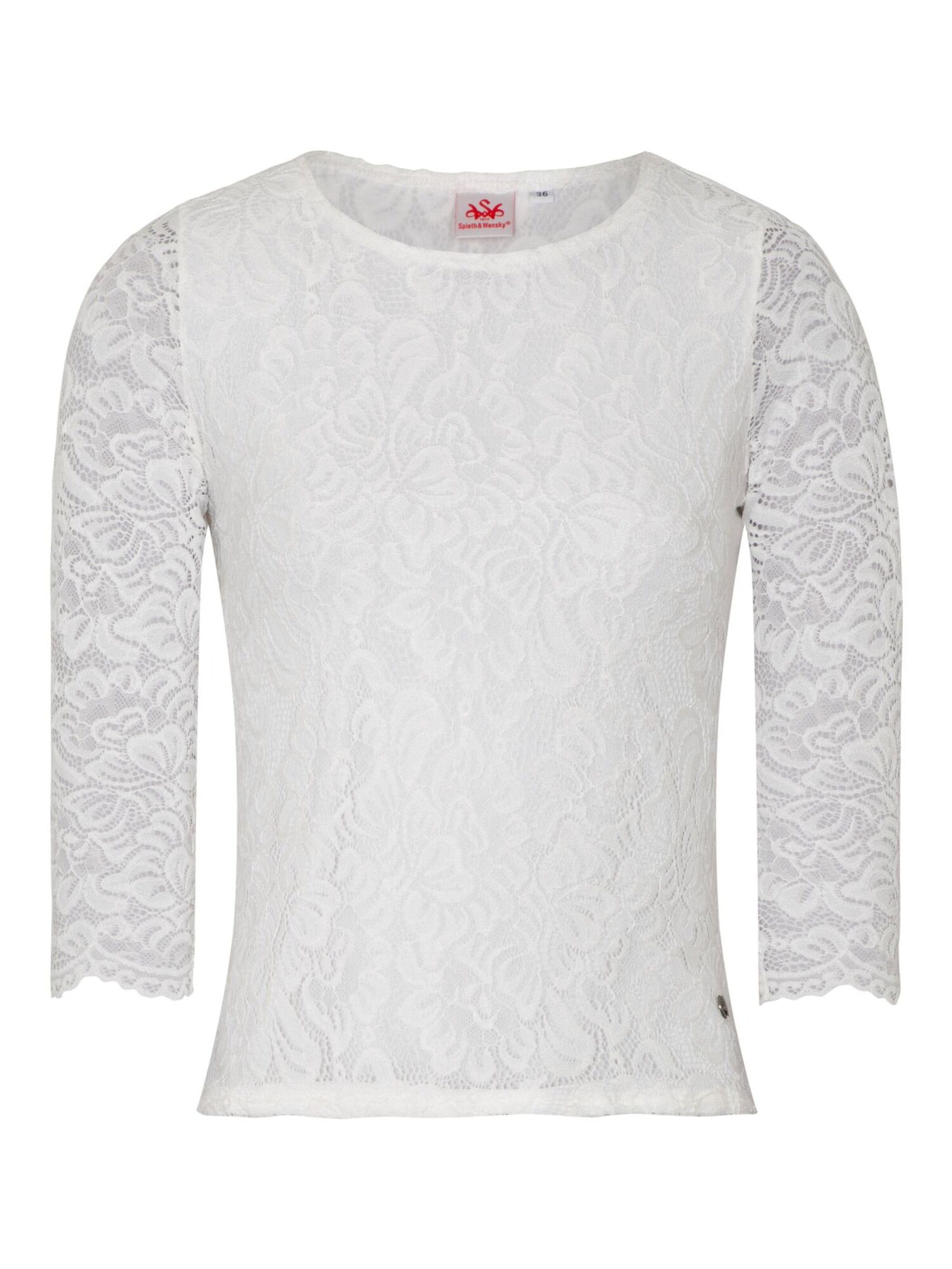 Blouse folklorique ' ™Alheim™' SPIETH & WENSKY en blanc : devant