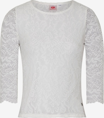 Blouse folklorique ' ™Alheim™' SPIETH & WENSKY en blanc : devant