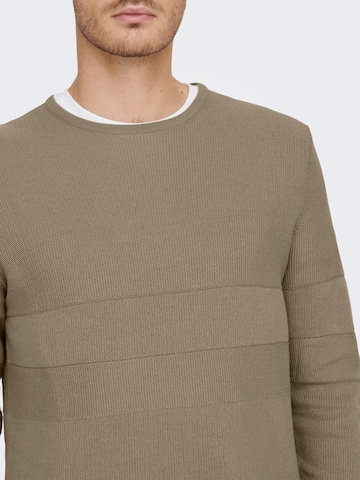 Pullover 'NIKO' di Only & Sons in beige