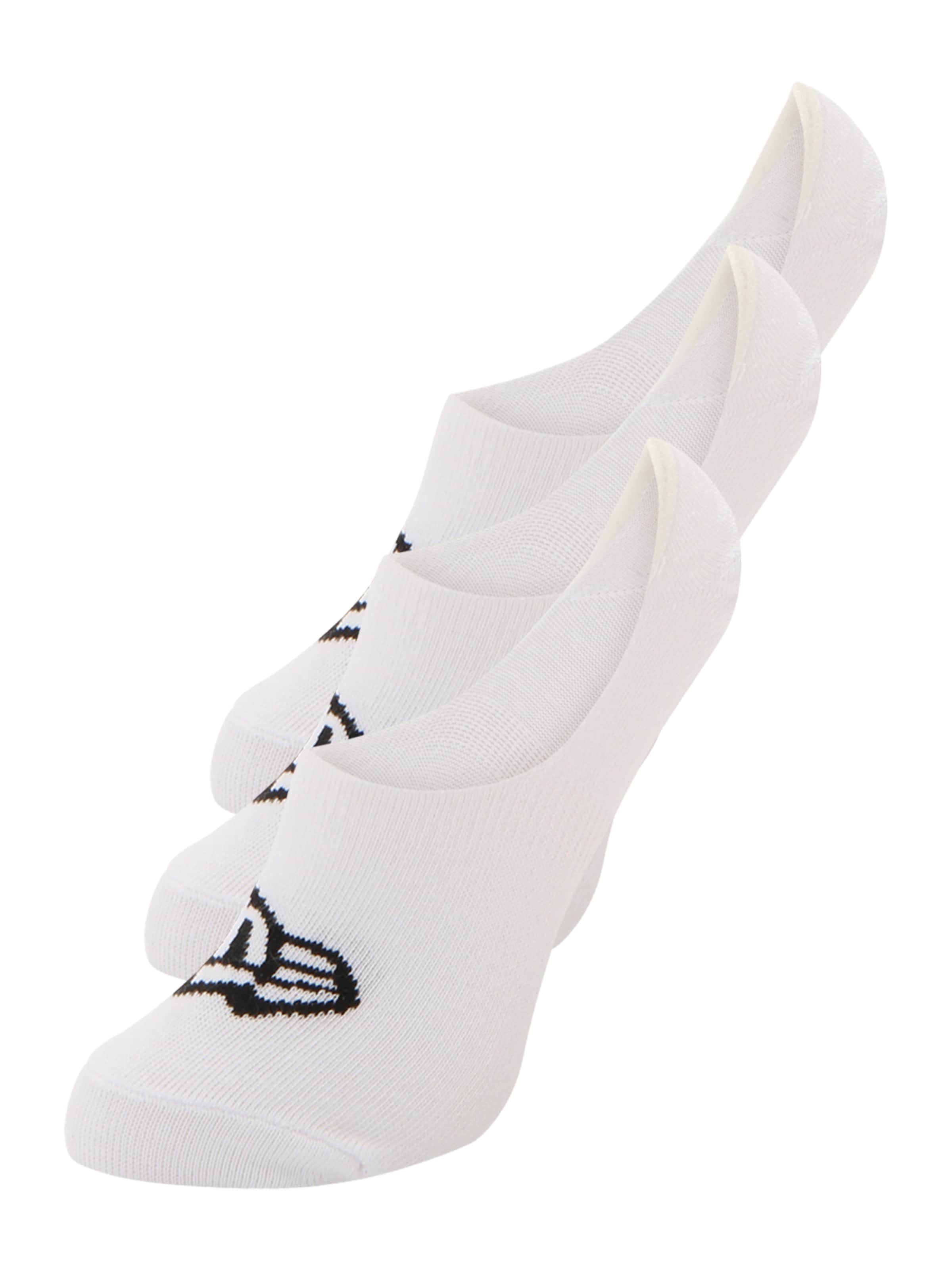 NEW ERA Дамски чорапи тип терлици в бяло: отпред