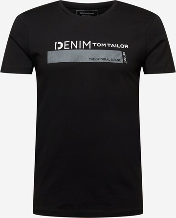 TOM TAILOR DENIM T-Shirt in Schwarz: predná strana