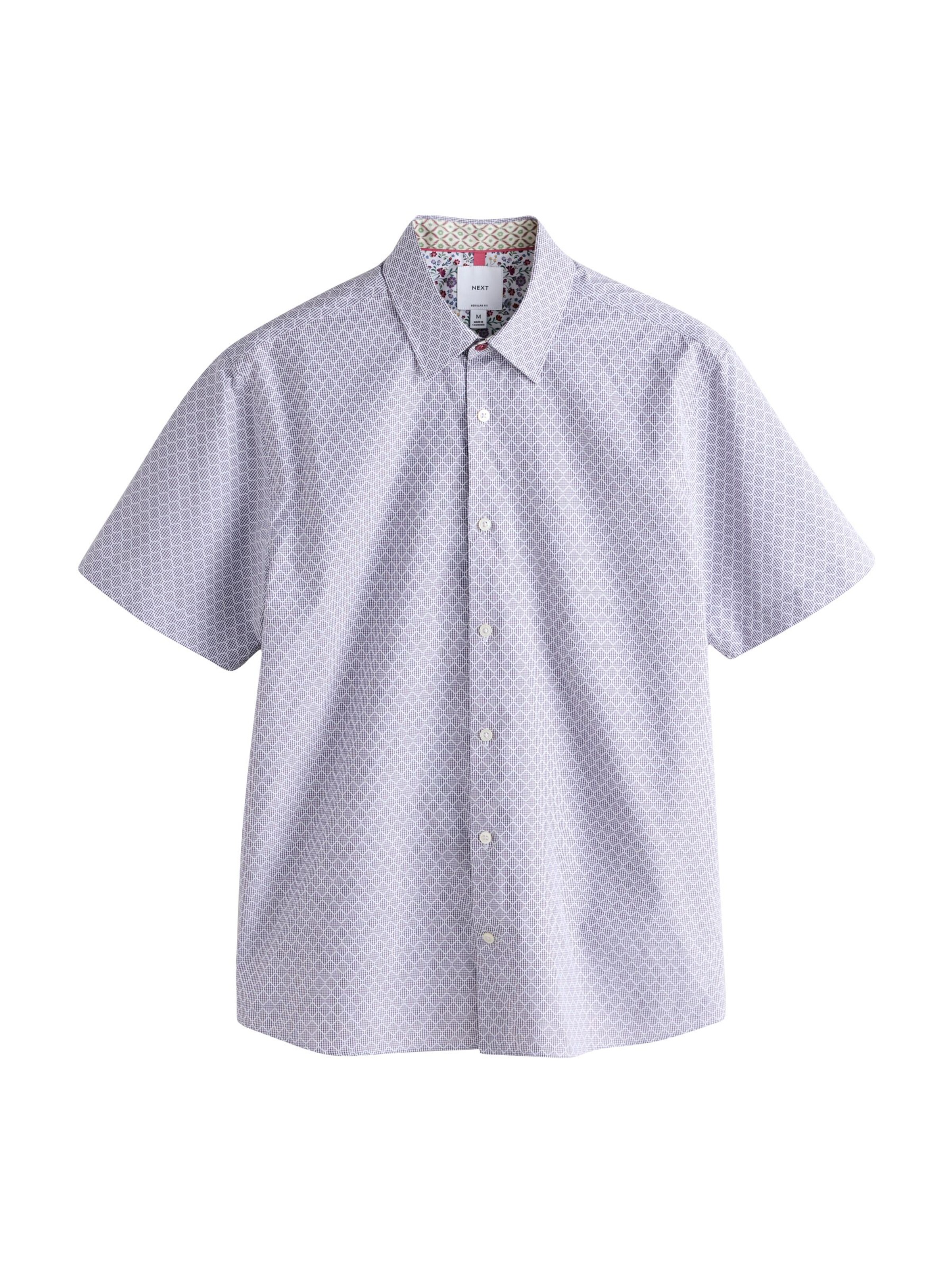 Next Regular fit Button Up Shirt 'Essentials' in Purple: front
