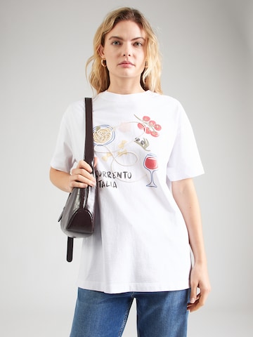 T-shirt 'ITALIA' Abercrombie & Fitch en blanc : devant