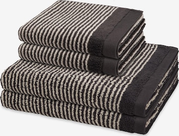 ROSS Towel 'Stripes' in Grey: front