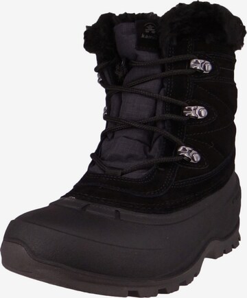 Kamik Lace-Up Boots in Black: front