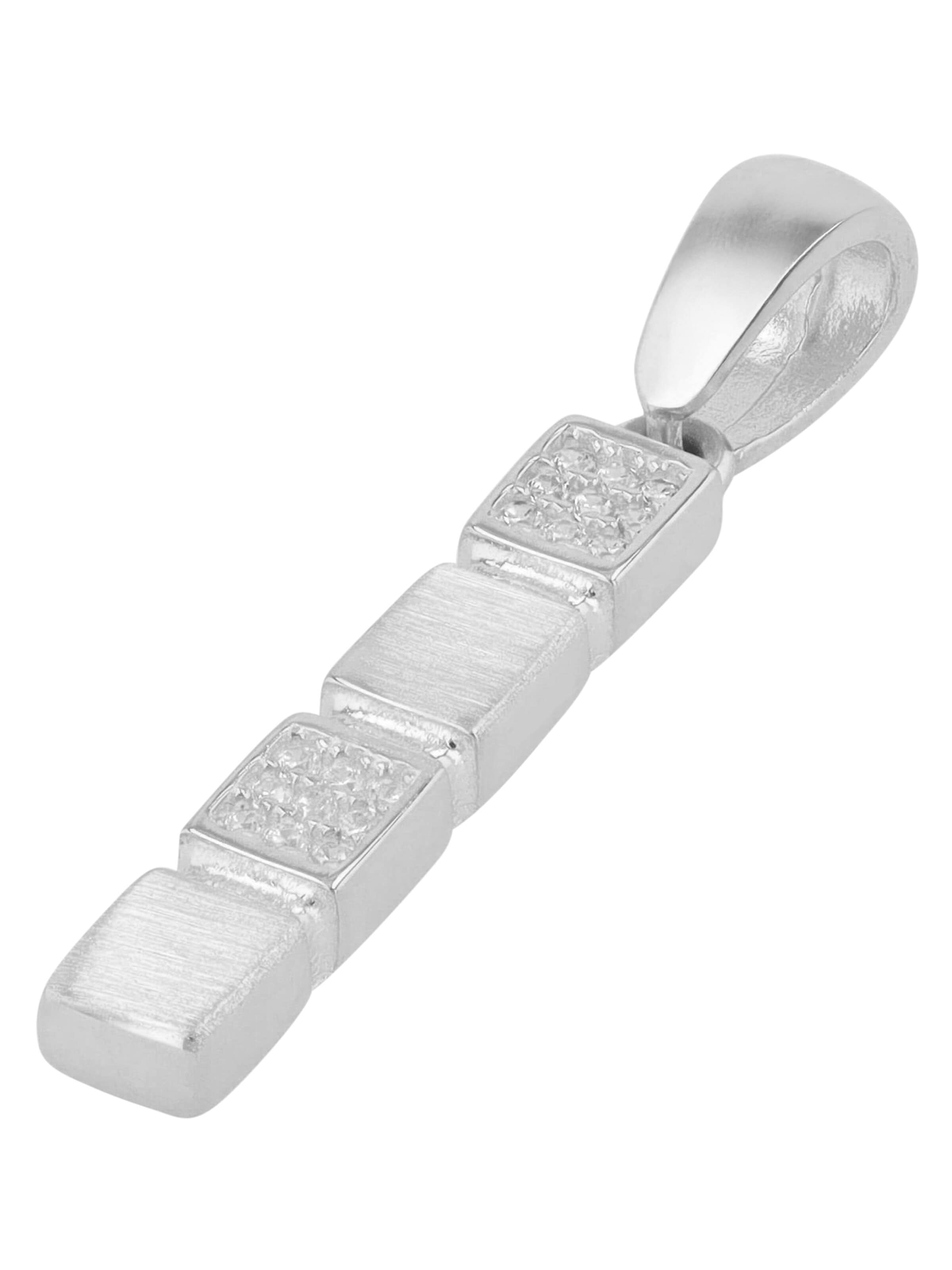 Akzent Pendant '"Elin" aus 925 Sterlingsilber, rhodiniert, langlebig' in Silver
