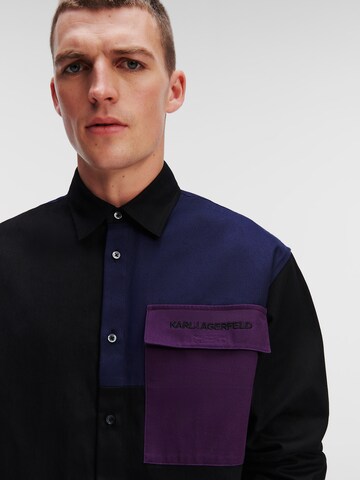 Karl Lagerfeld Comfort fit Overhemd in Zwart