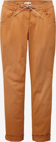 Pantalon TOM TAILOR en marron : devant