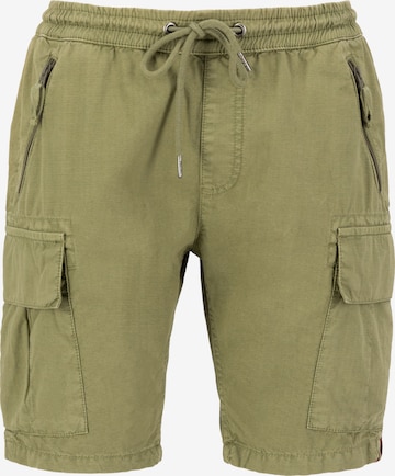 ALPHA INDUSTRIES Regular Cargobroek in Groen: voorkant