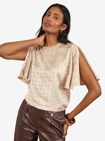 Camicia da donna di love & roses in beige: frontale