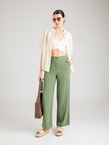 ABOUT YOU Wide leg Pants 'Indira' in Green