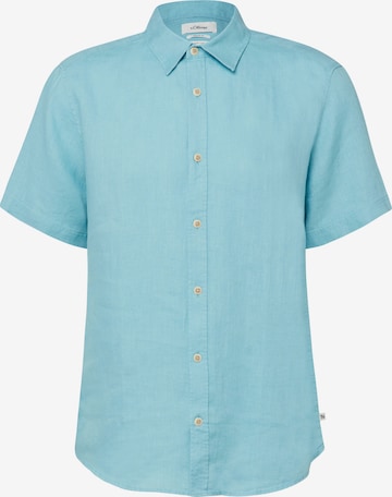 s.Oliver Regular Fit Hemd in Blau: Vorderseite