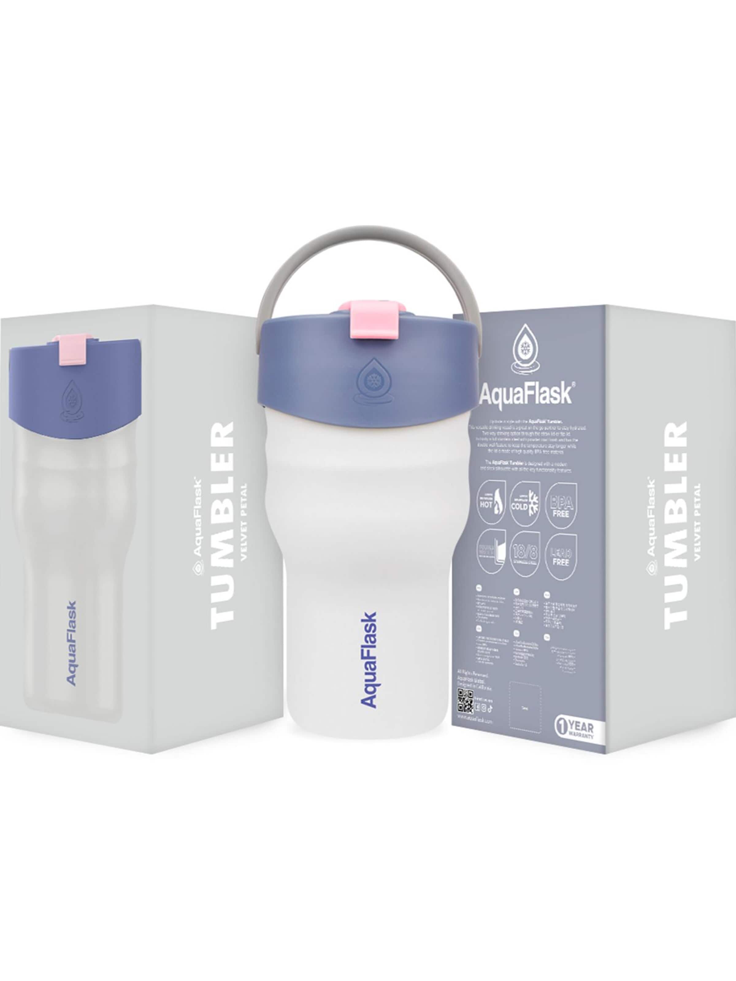 AquaFlask Láhev na vodu 'AquaFlask Termoláhev TUMBLER 591 ml' – bílá