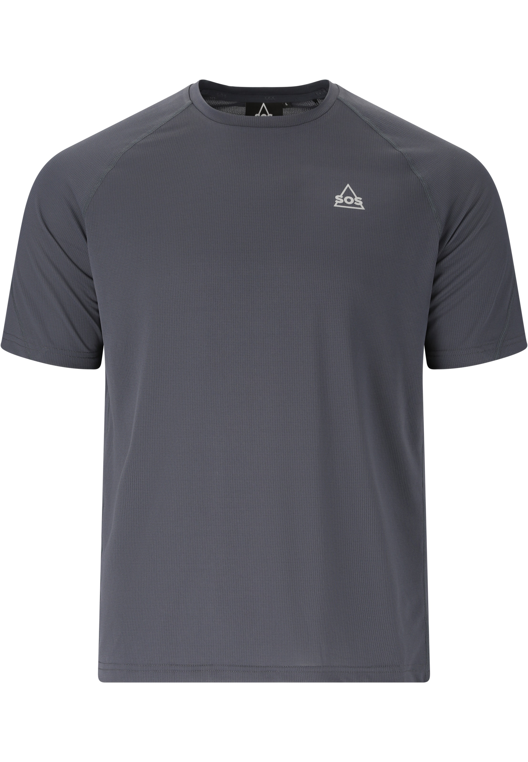 SOS Functioneel shirt 'Pillar' in Grijs: voorkant