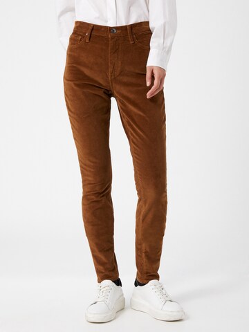 Skinny Pantalon TOMMY HILFIGER en marron : devant