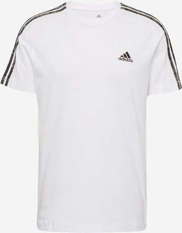 ADIDAS SPORTSWEAR Функциональная футболка 'Essentials 3-Stripes' в Белый: спереди