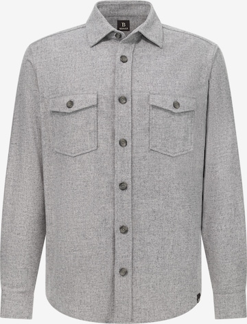 Boggi Milano Regular Fit Hemd in Grau: Vorderseite