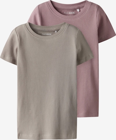 Tricou TWO SOON pe gri / roz pal, Vizualizare produs