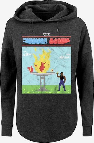 F4NT4STIC Sweatshirt 'Retro Gaming Summer Games' in Grijs: voorkant
