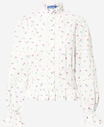 Crās Bluse 'Alexiscras' i grøn / pink / hvid, Produktvisning