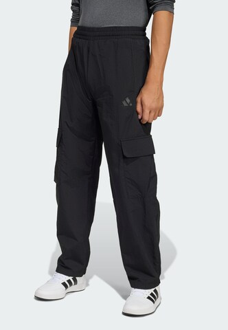 ADIDAS SPORTSWEAR - Loosefit Pantalón deportivo 'Future Icons' en negro: frente