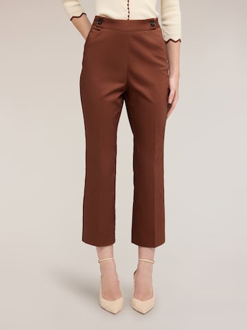 MOTIVI Flared Trousers in Brown