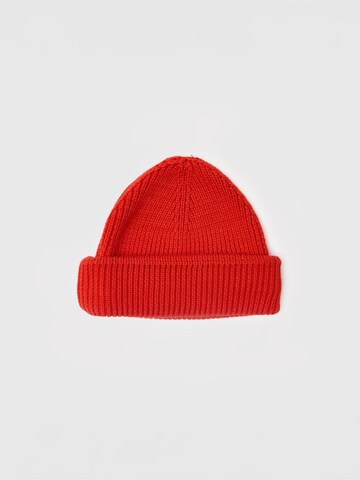 Maru + Bo Mütze 'KNITTED FISHERMAN CAP'‌‌‌‌‌ in Rot: Vorderseite