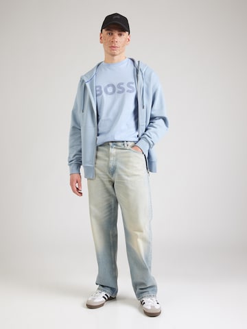 BOSS - Camisa 'Thinking 1' em azul