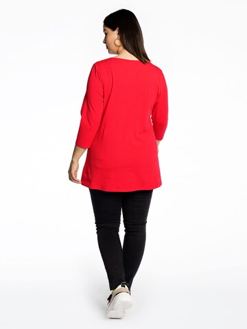 Yoek Shirt ' COTTON ' in Rood