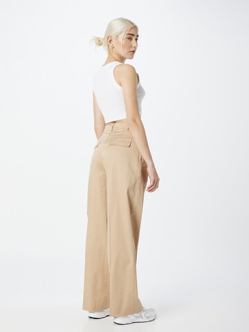 GERRY WEBER Loose fit Trousers with creases in Beige