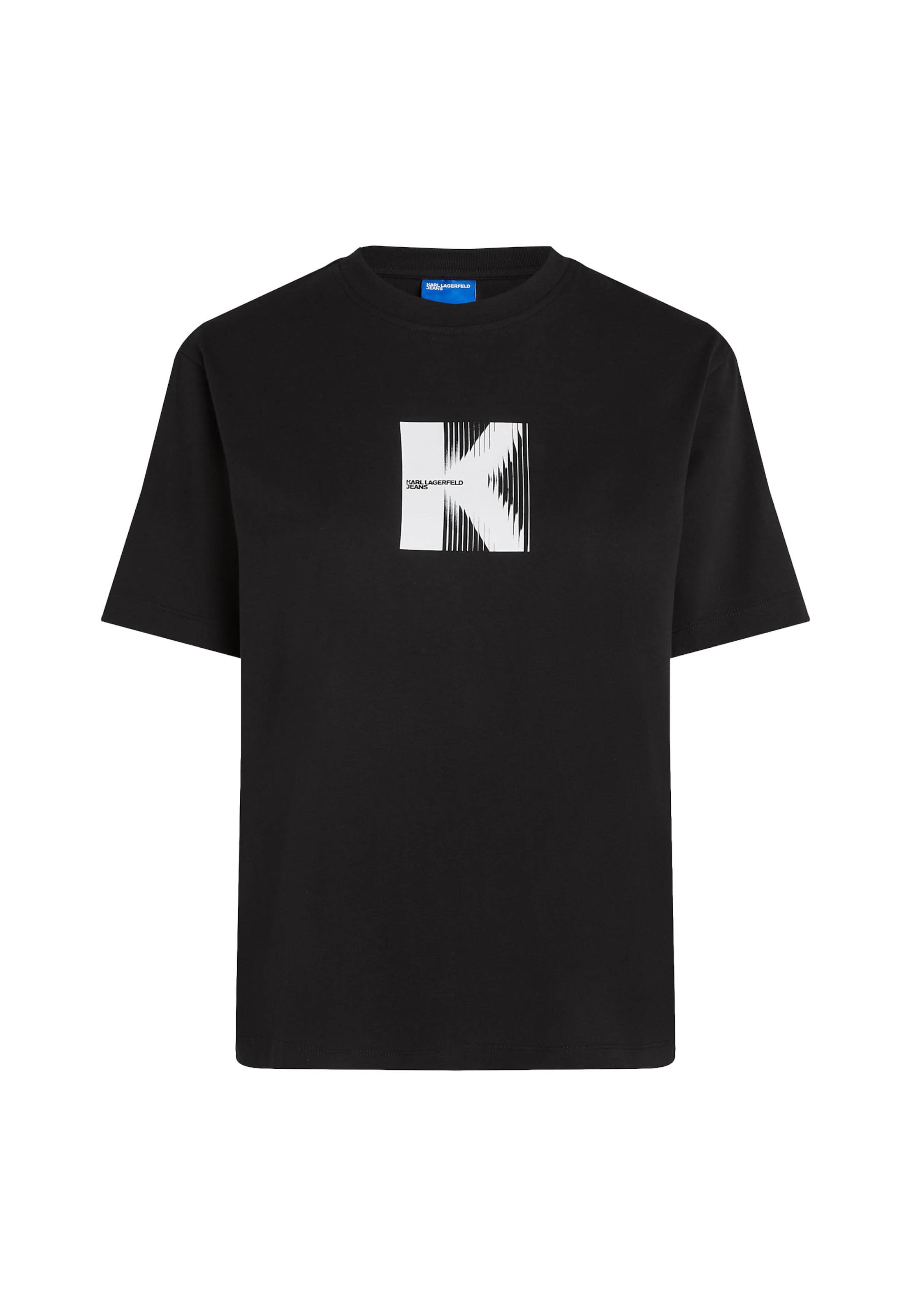 KARL LAGERFELD JEANS Тениска в черно: отпред